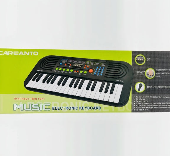 CANTO 37-Key Portable Electronic Musical Keyboard with Vocalism Microphone & Rhythm Lights