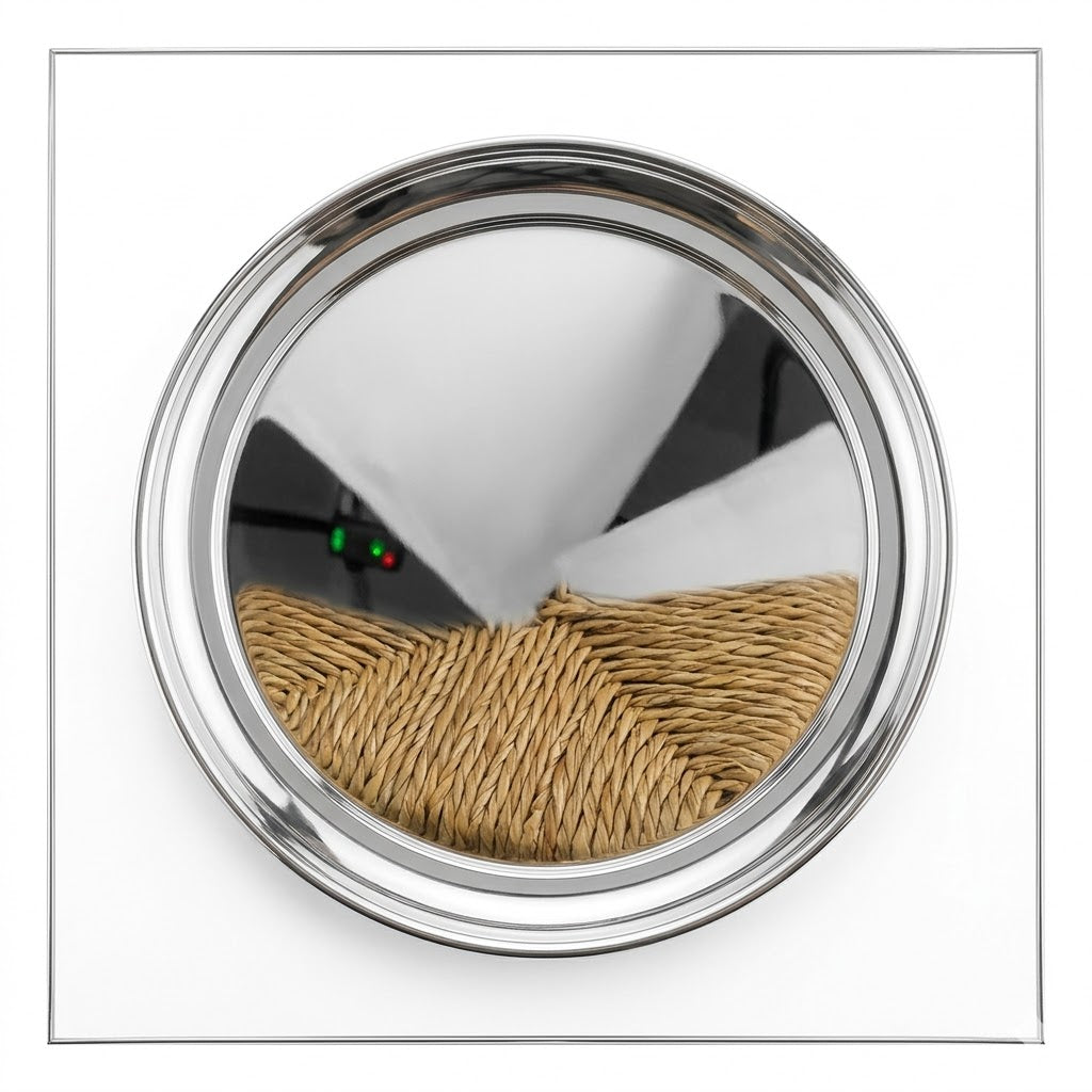 Classic Round Stainless Steel Serving Tray – High-Polish Mirror Finish