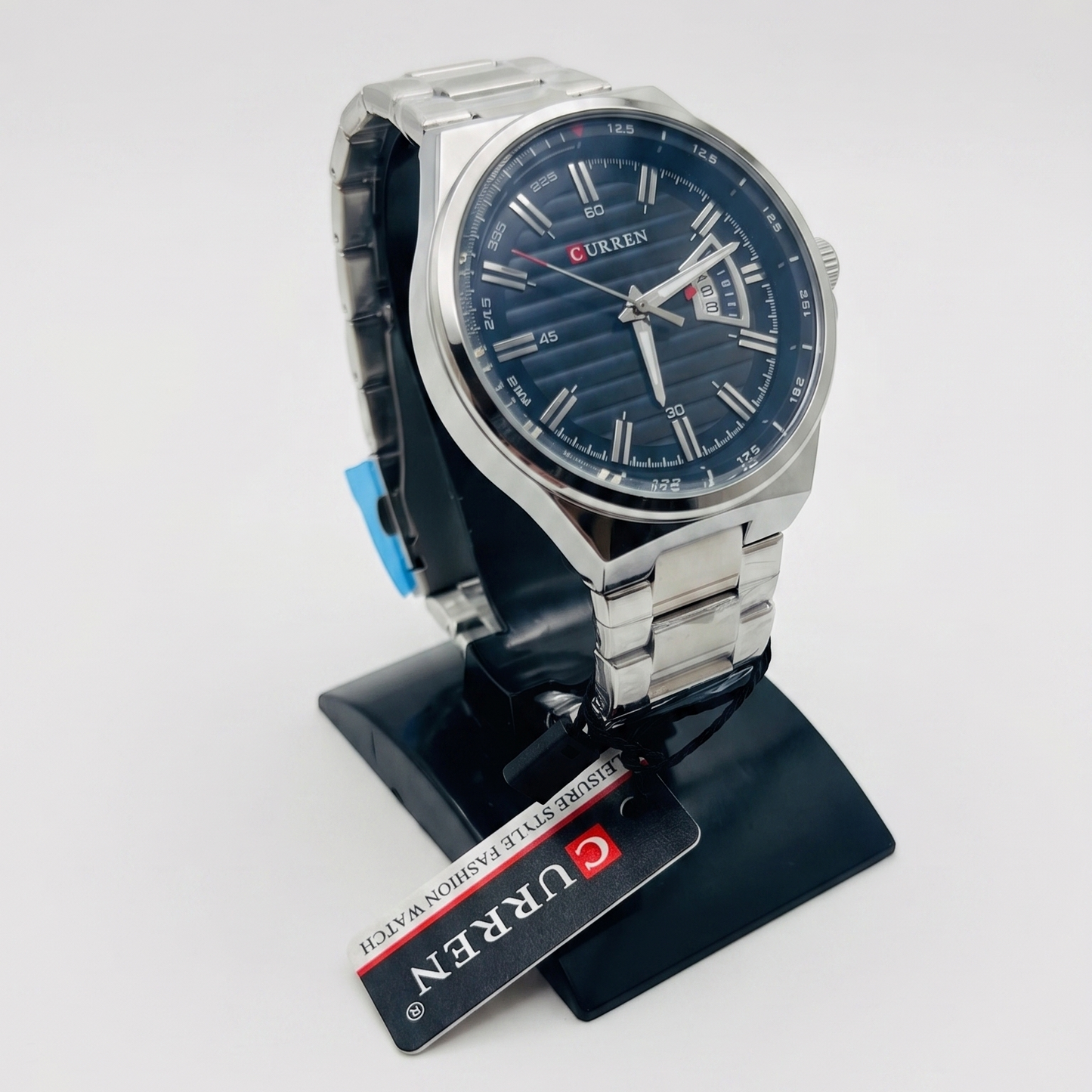 Curren Leisure Style Men's Stainless Steel Watch – Navy Blue Dial