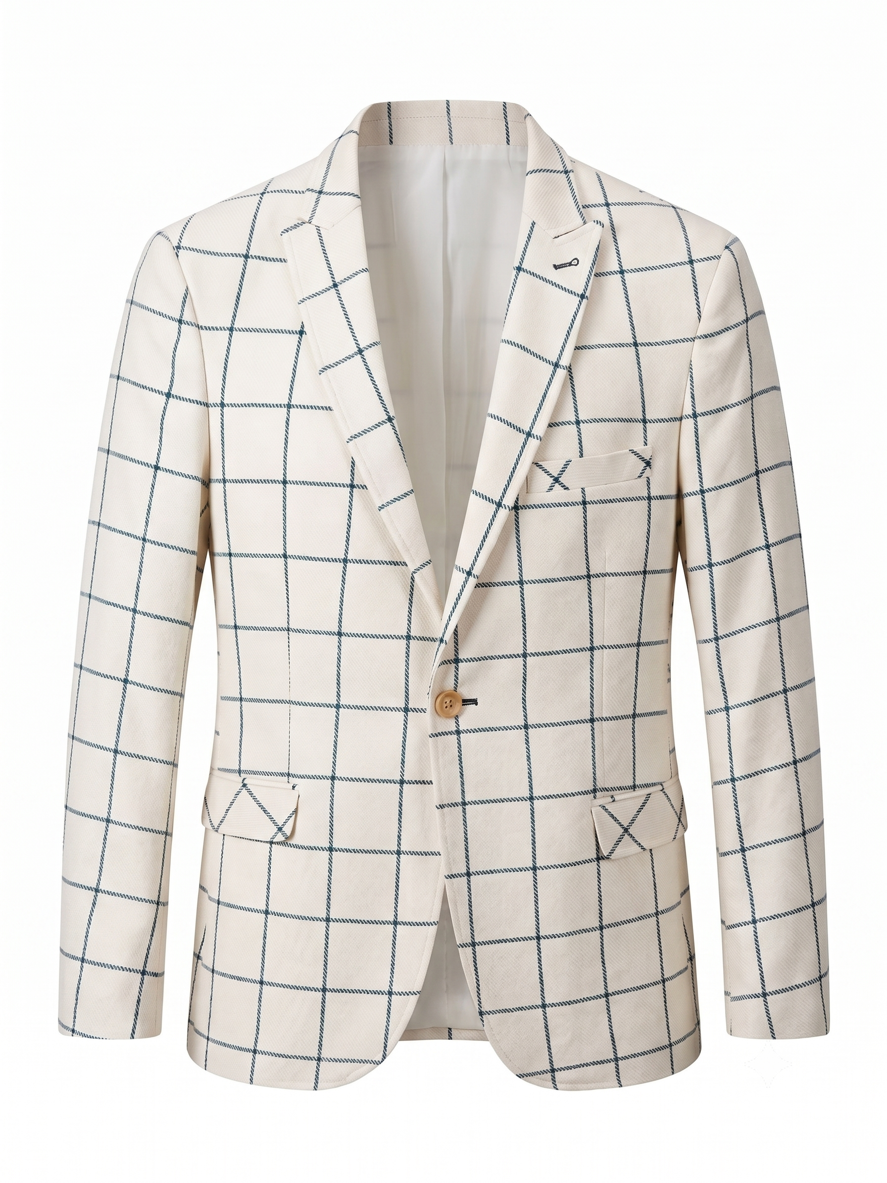 Off-White Windowpane Check Blazer