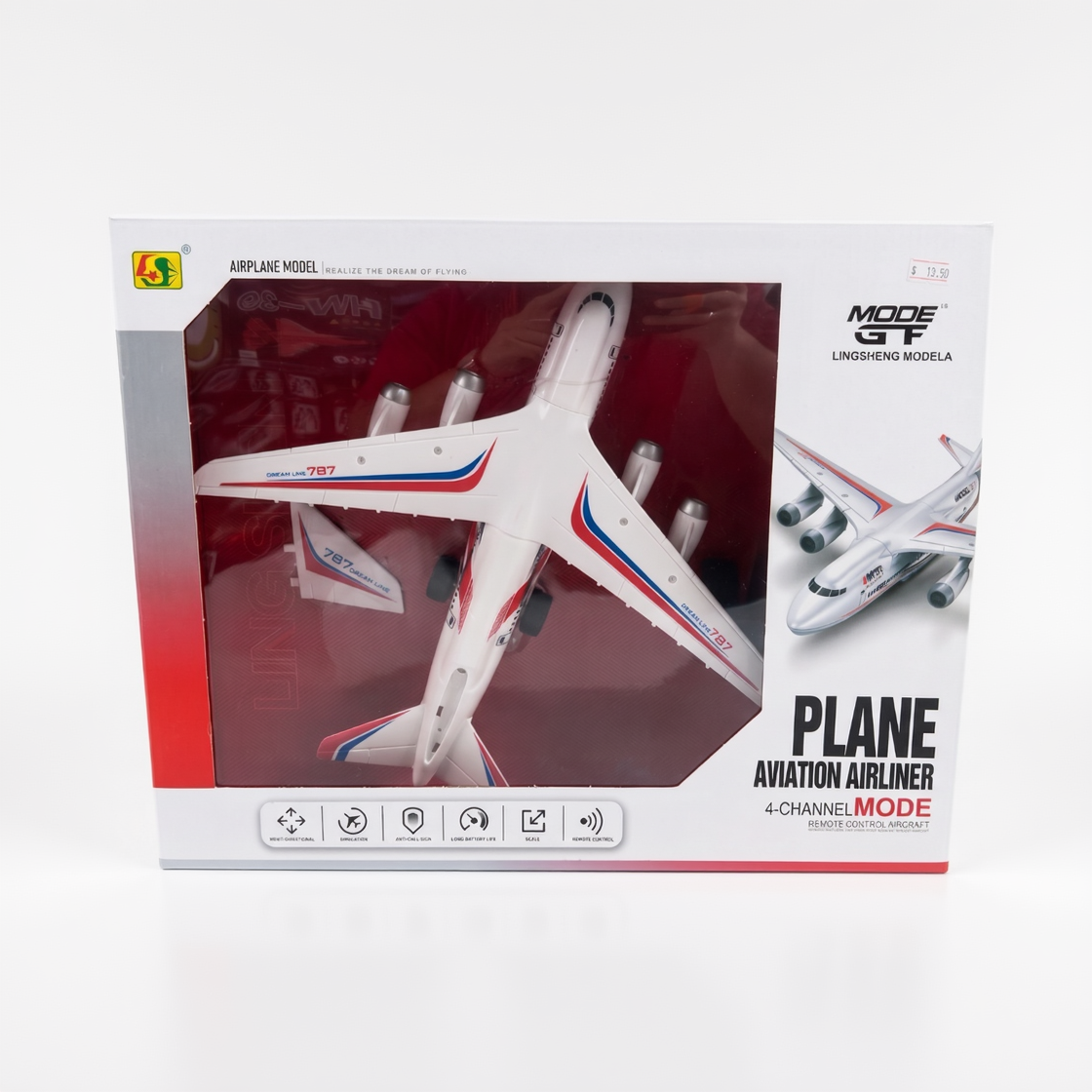 Lingsheng Modela 4-Channel Remote Control Aviation Airliner Toy Plane – Dream Line 787 Edition