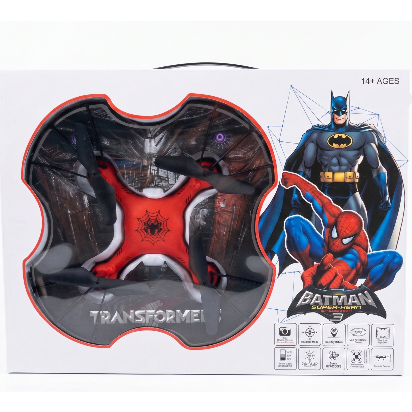 Super-Hero Series 4-Axis RC Quadcopter Drone – 2.4GHz Gyro Aircraft Toy with Headless Mode & 360° Flip Action for Teens