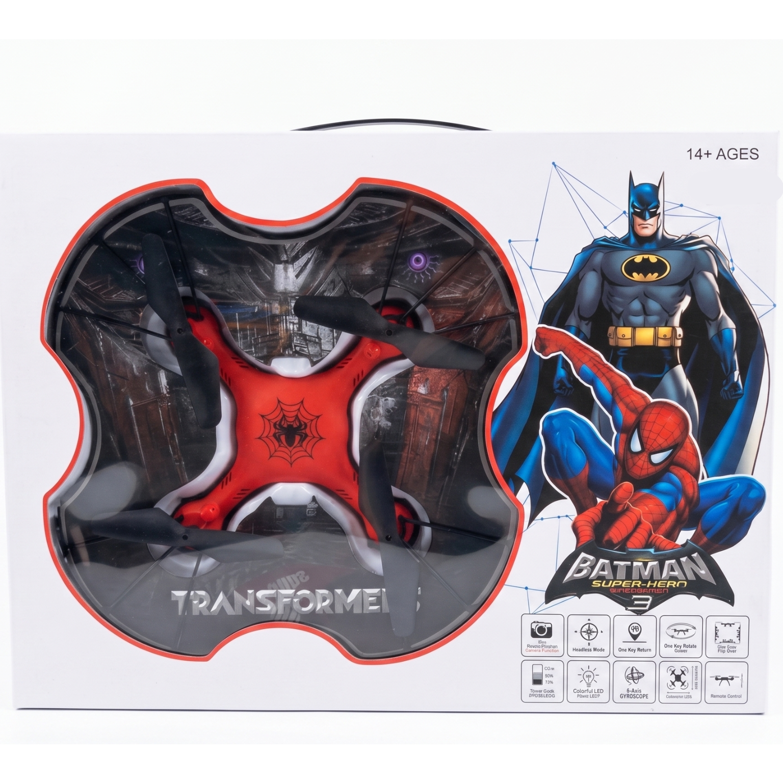 Super-Hero Series 4-Axis RC Quadcopter Drone – 2.4GHz Gyro Aircraft Toy with Headless Mode & 360° Flip Action for Teens