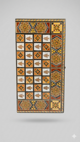 Luxury Mosaic Inlaid Wooden Backgammon Board
