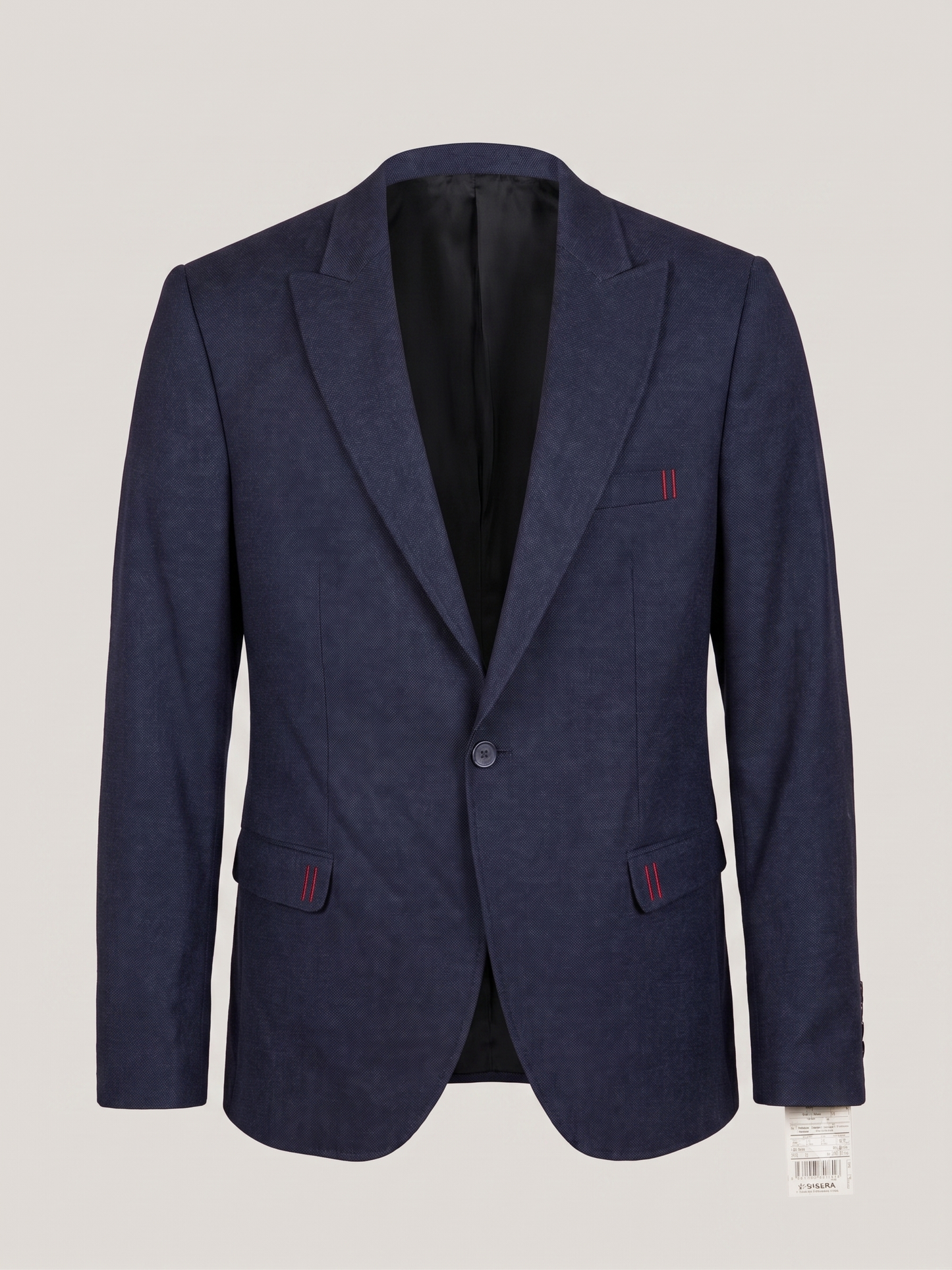 Men's Textured Blue Blazer & Vest