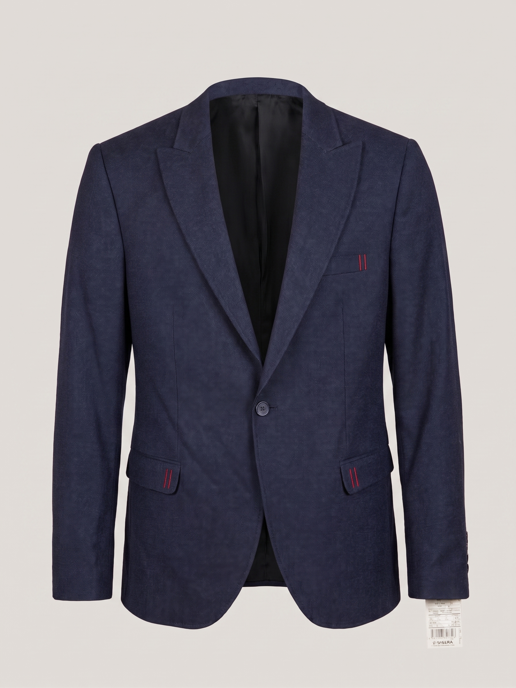 Men's Textured Blue Blazer & Vest