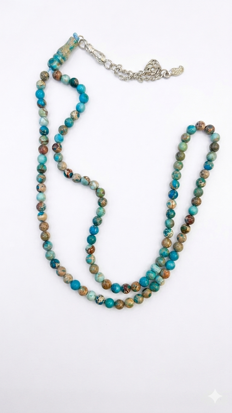 Handcrafted Turquoise-Hued Beaded Tasbih