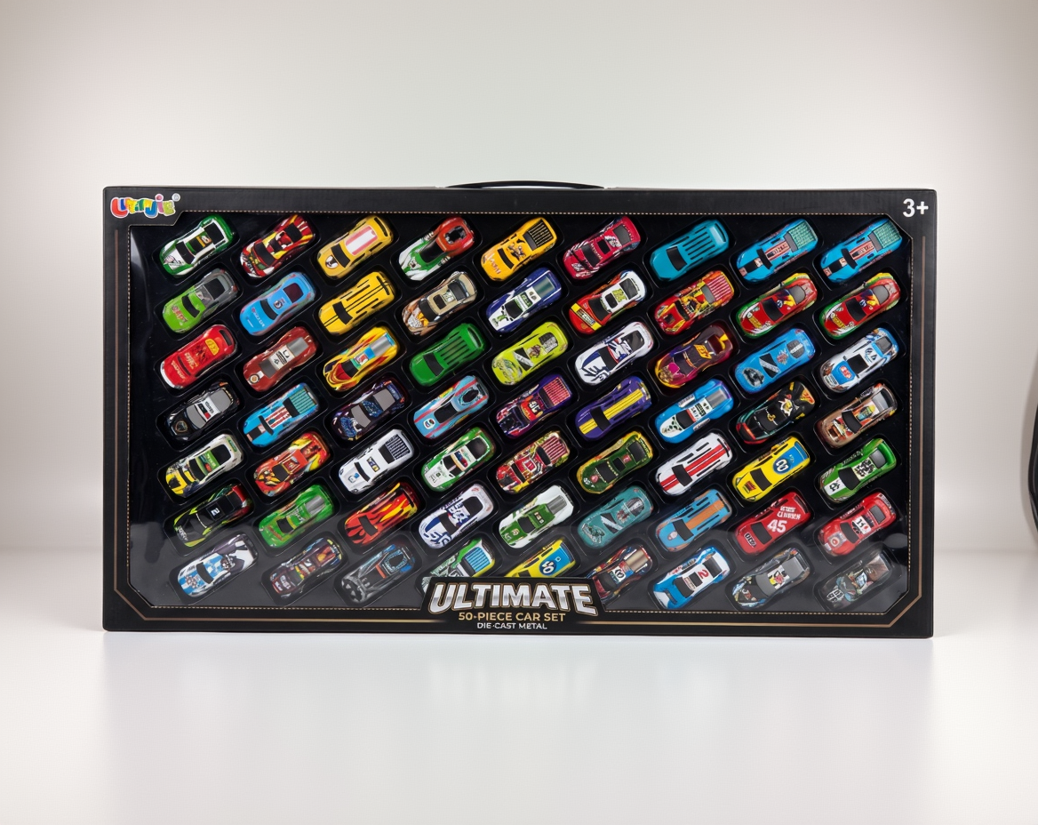 Lirunjie Ultimate 50-Piece Die-Cast Metal Toy Car Set – Premium Micro Racing Cars Collection Pack for Kids