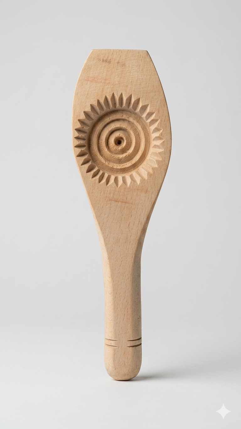 Hand-Carved Wooden Ma'amoul Mold